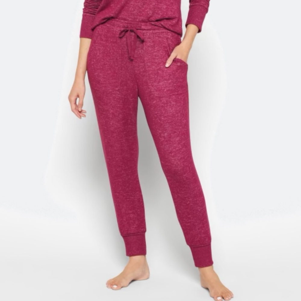 Cozy Burgundy Jogger Pants
